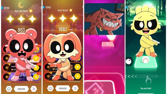Poppy Playtime 3 CRAFTYCORN Vs KICKINCHIKEN Vs BEARHUG Vs SMILING GRITTERS Tiles Hop