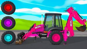 Детские мультики про яркие машинки. Машинки мультики. Яркие мультики про трактора для малышей