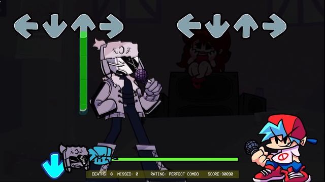 Безумие FNF, на каждом ходу оппонента поёт другой персонаж (FNF Безумие) смотреть онлайн