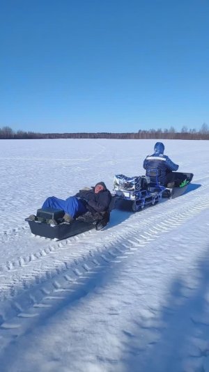 Мотобуксировщик толкач Альбатрос-XLV9! Гоним на рыбалку! Тестируем новый Снегоход!
