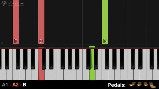 Princess Mononoke (Joe Hisaishi) - Easy piano tutorial for beginners смотреть онлайн