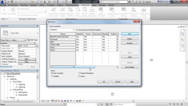 Learning Autodesk Revit MEP | 043 Saving Your MEP Project Work sharing Eanabled смотреть онлайн