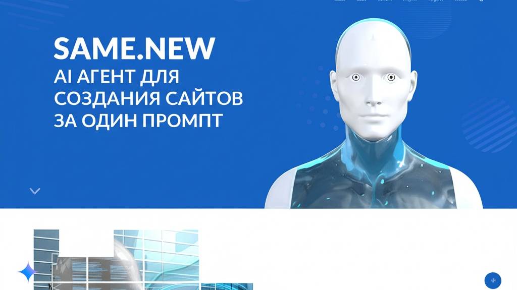 AI Агент, создающий сайт под ключ за один промпт | Обзор сервиса Same.new