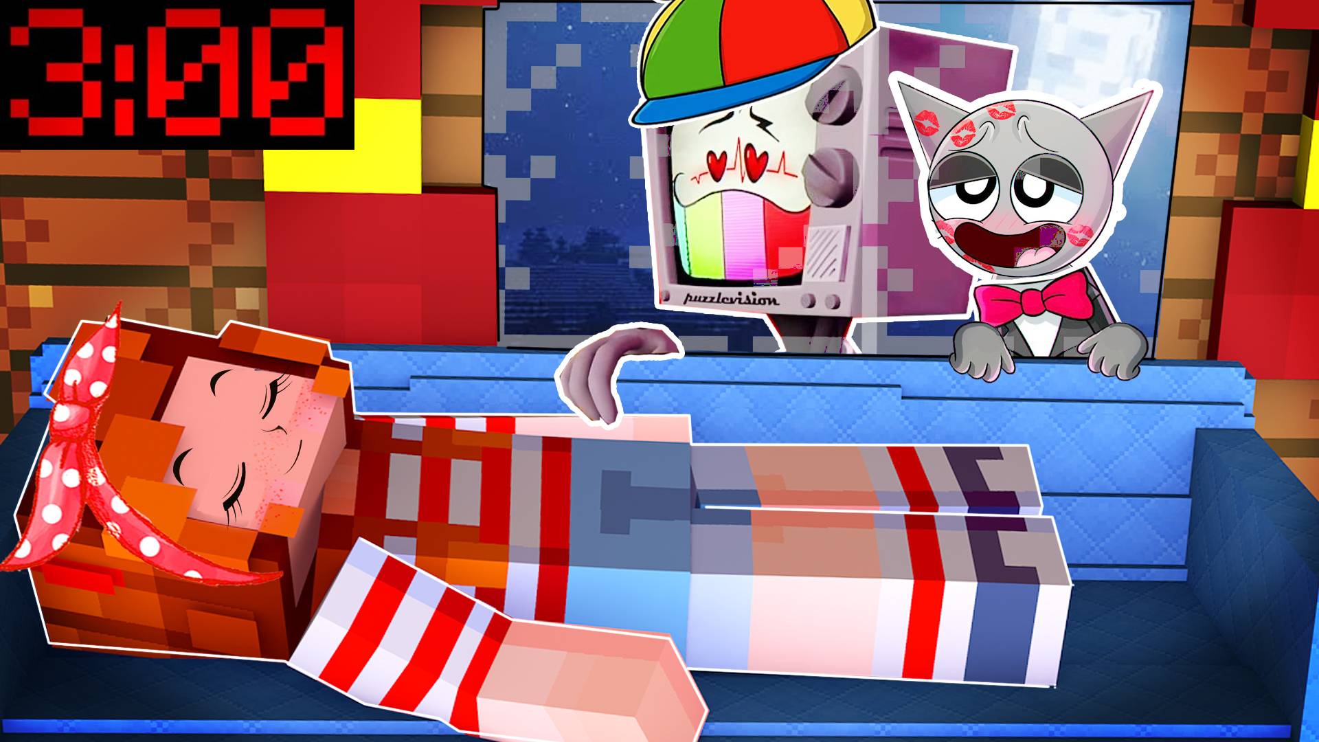 КО МНЕ ПРИШЛИ СПРУНКИ В 3 ЧАСА НОЧИ В МАЙНКРАФТ! SPRUNKI INCREDIBOX MINECRAFT смотреть онлайн