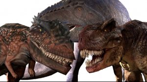 Три гигантских гиганотозавра