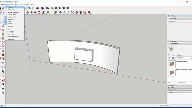 SketchUp: Hole in Curved Wall смотреть онлайн