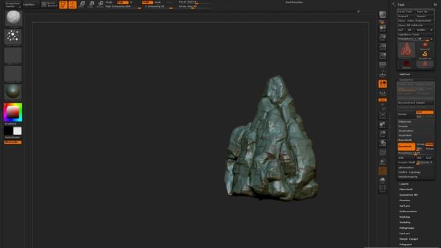 Zbrush Rock sculpting_02 смотреть онлайн