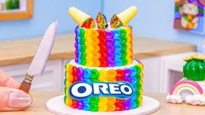 Мультики для детей и малышей. Миниатюрный двухъярусный торт Oreo. Мультики смотреть