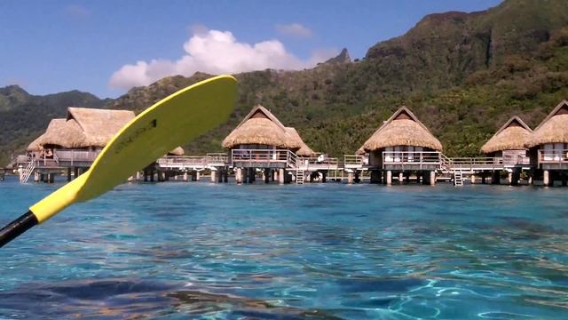 Kayaking By Our Bungalow In Moorea