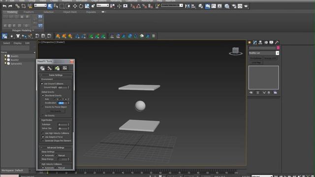 MassFX Gravity in 3ds max смотреть онлайн