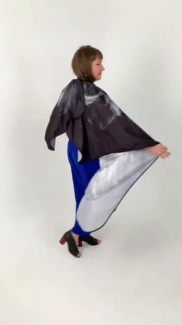 Накидка для стрижки, пеньюар парикмахерский пелерина с принтом Лев 160х140