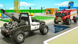 Спасите пожарную машину Монстртрак Детские стишки и песенки