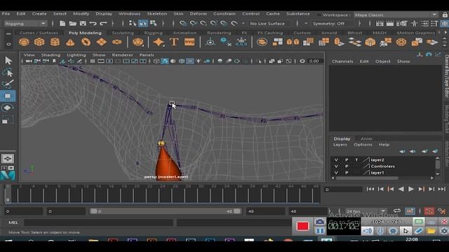 [Maya Character Modeling Tutorial]: How to create muscle system in maya (without plug-ins) lesson 2 смотреть онлайн
