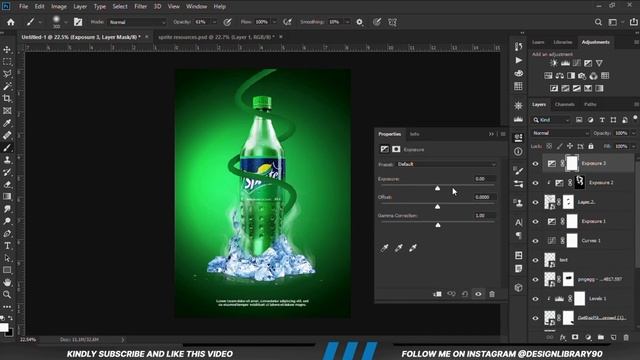 Sprite Poster Design | Photoshop смотреть онлайн