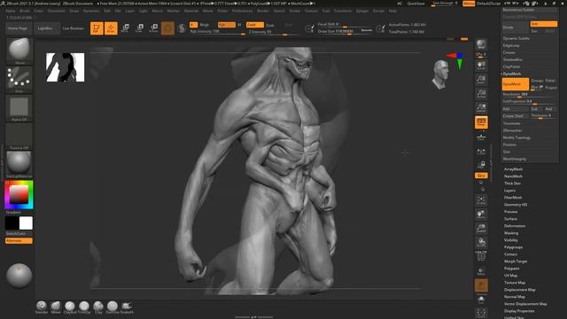ZBrush to Photoshop Timelapse - 'Alien' Concept смотреть онлайн