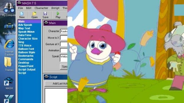 MSagent Pack Character show and tell works on virtualbox