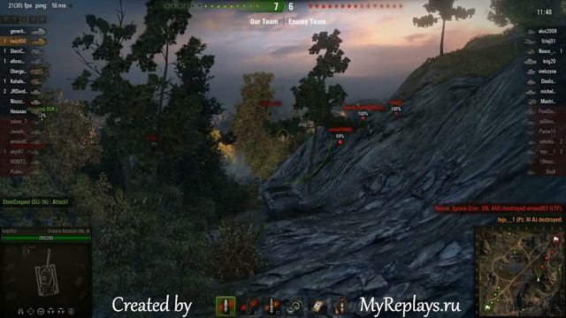 WOT: Karelia - Vickers Medium Mk. III смотреть онлайн