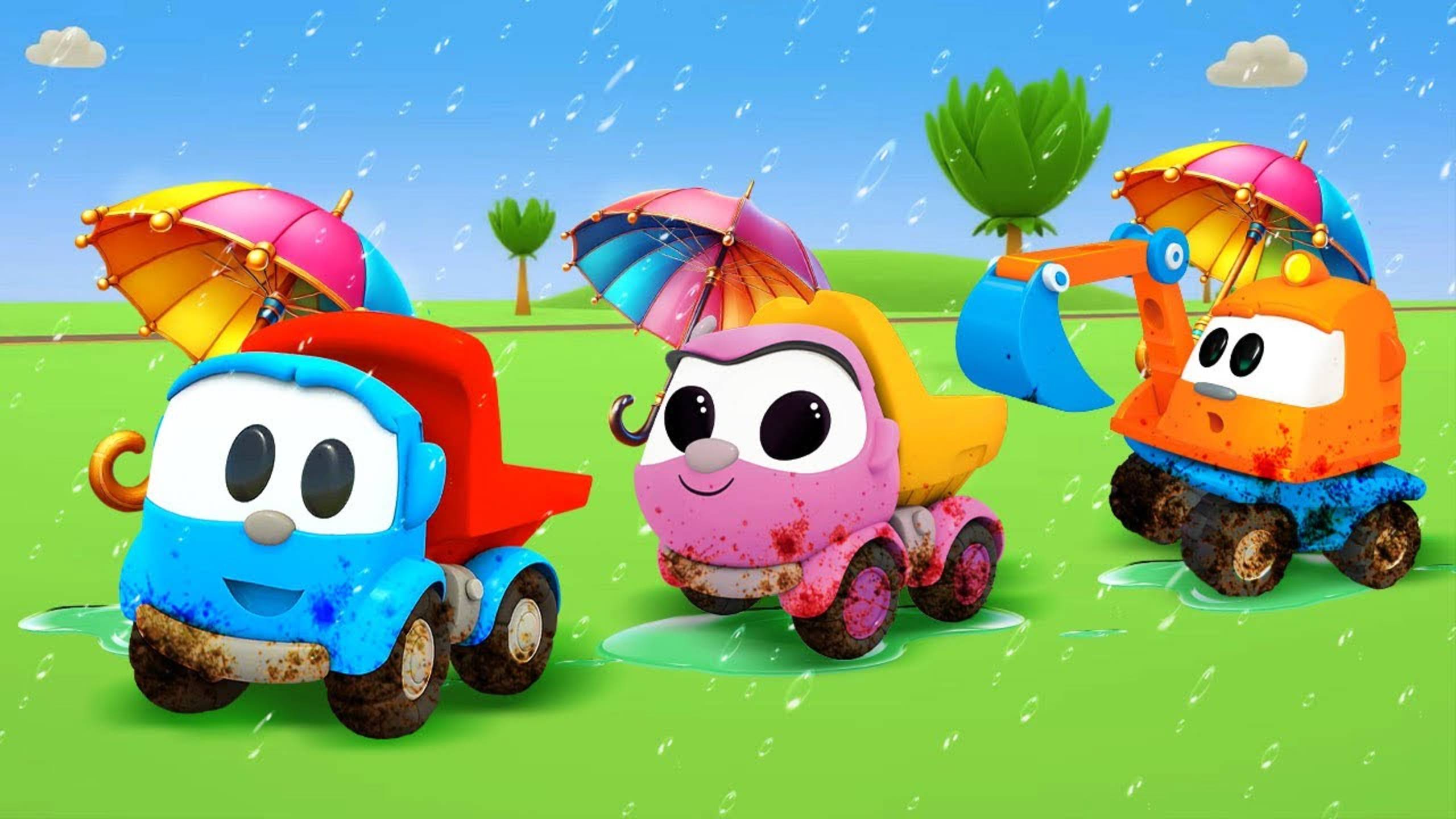 ДОЖДИК, хватит лить! ️☔️ Песенки для малышей и мультики Грузовичок Лева смотреть онлайн
