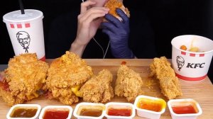 JIMMY ASMR KFC CHICKEN BURGER BBQ FRIED CHICKEN TTEOKBOKKI (BITES ONLY)