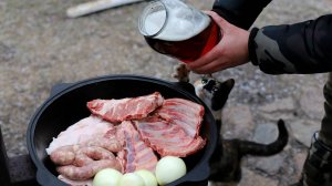 Белорусская верещака в казане на костре