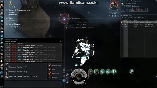 EVE Online Serpentis Burner Mission - Hawk Solo
