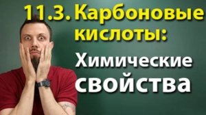 11.3. Карбоновые кислоты и их соли: Химические свойства. ЕГЭ по химии