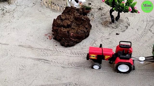 Tractor Heavy Loading Cow Potty Stuck In Mud Part 1 |@Mini XYZ| Tractor Videos| |@keepvilla |rvhack