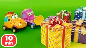 Машинки Мокас нашли ПОДАРКИ!  Какие еще сюрпризы их ждали в саду? Мультики для самых маленьких