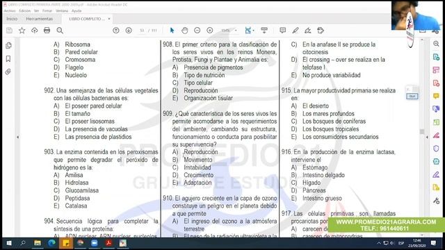 Biología Agraria: ADM 2000 (Eddy Diaz) (23-09-2020) смотреть онлайн