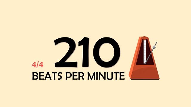 210 BPM 4/4 Metronome смотреть онлайн