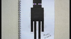 Эндермен из Майнкрафт рисунки по клеточкам #pixelvideo