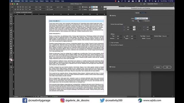 Paragraph Border And Shading In InDesign