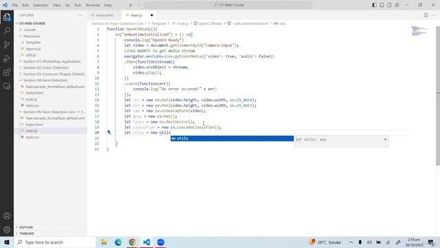 1. Building the Initial Web App Layout for Live Webcam Face Detection смотреть онлайн