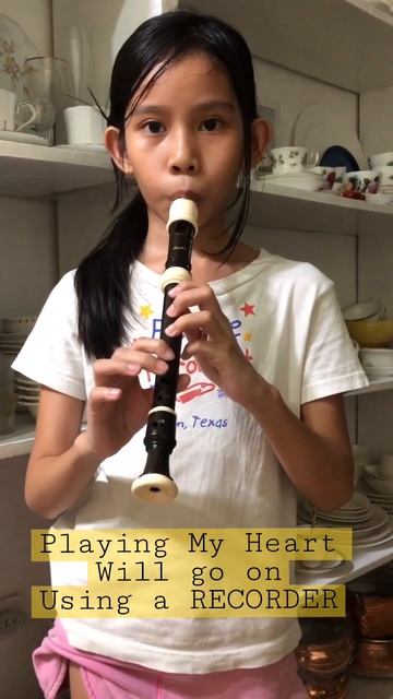 Playing “ MY HEART WILL GO ON “USING A RECORDER #myheartwillgoon #celinedion #recorder #titanic смотреть онлайн