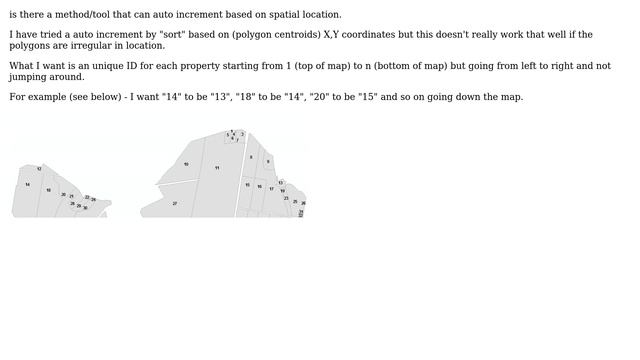 GIS: Auto increment features downwards - top of map to bottom map смотреть онлайн