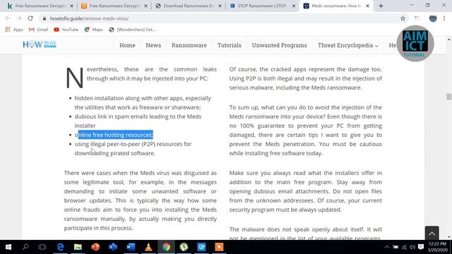 How to deal with meds ransomware 2020(Swahili Version) смотреть онлайн