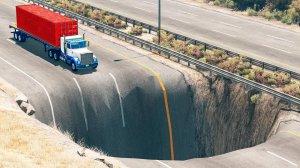 Сможет ли фура перелететь огромную яму с лавой в гта 5 ? - эксперимент в gta 5