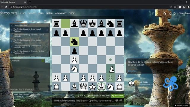 Chess Study on the English opening - Part 1 смотреть онлайн