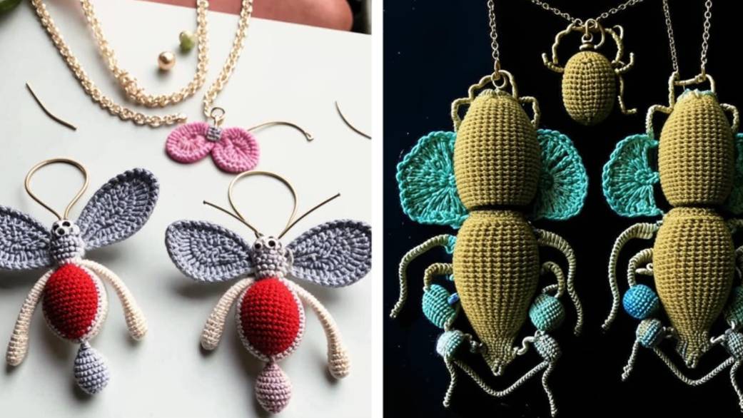 МИКС украшений на тему "НАСЕКОМЫЕ". ВЯЗАНИЕ от нейросети. Подборка №2. смотреть онлайн