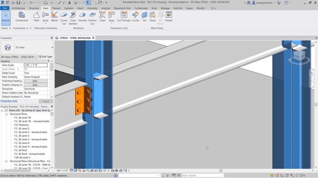 Structural Detailing Snippet: Create a Detailed Model with Steel Connections in Revit (1 of 3) смотреть онлайн
