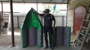 Разборная лодка из бочек с самоотливом для специальных задач.