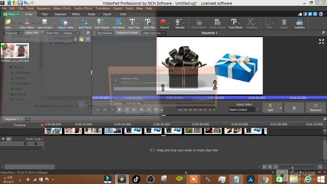 شرح مفصل لاستخدام برنامج VideoPad Video Editor للمونتاج مع سريال التفعيل,برنامج مونتاج للكمبيوتر