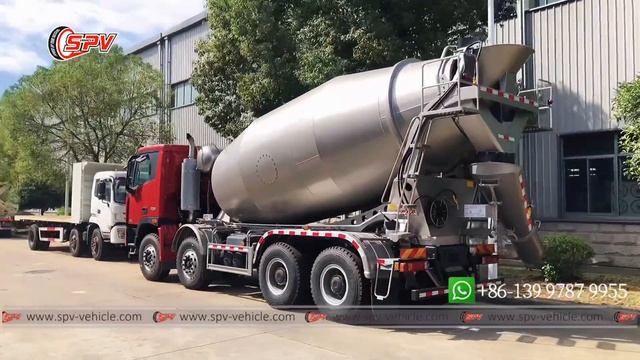 Overview of 14 CBM concrete mixer truck FOTON AUMAN смотреть онлайн