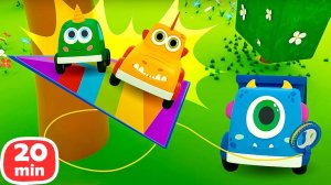 Машинки Мокас играют в воздушного змея!  Мультики про машинки для малышей