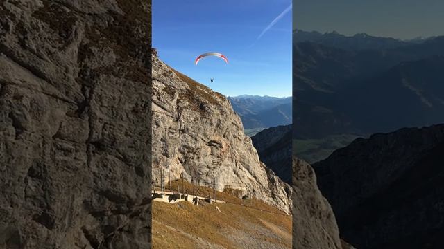 Полет на парашюте над швейцарскими Альпами, Альпнах, Швейцария смотреть онлайн