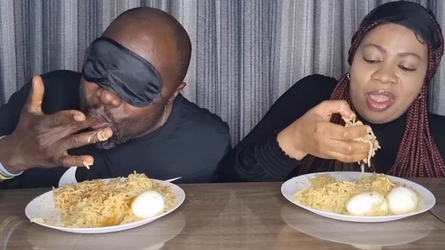 Asmr Blindfold Challenge With Spicy Noodles And Boiled Eggs Mukbang +Revenge Prank On My Husband