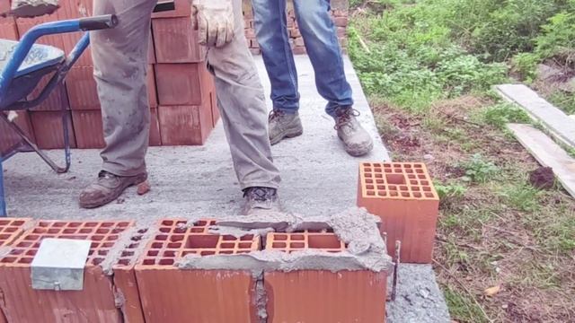 Кладка керамических блоков на кладочный раствор смотреть онлайн