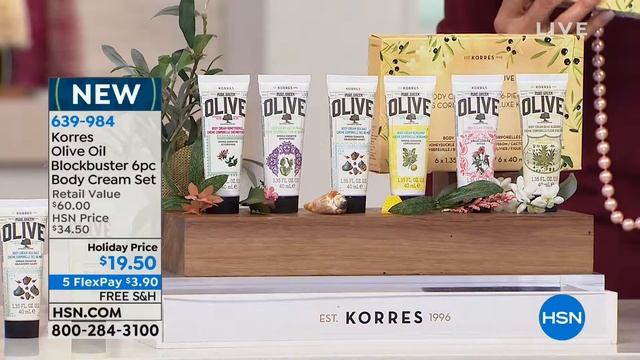 Korres Olive Oil Blockbuster 6piece Body Cream Set смотреть онлайн