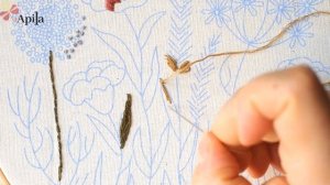 Вышивка для начинающих. Стежки стебельчатый шов, гладьевой шов, рыбья косточка, ленивая ромашка.