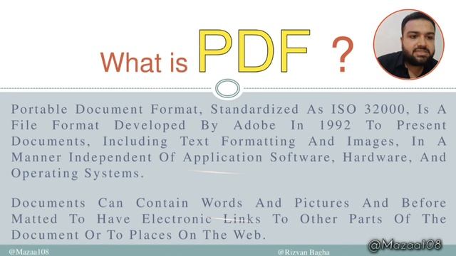 What is a PDF | PDF એટલે શું છે | PDF Explanation | PDF Word Meaning | PDF information| Rizvan Bagh